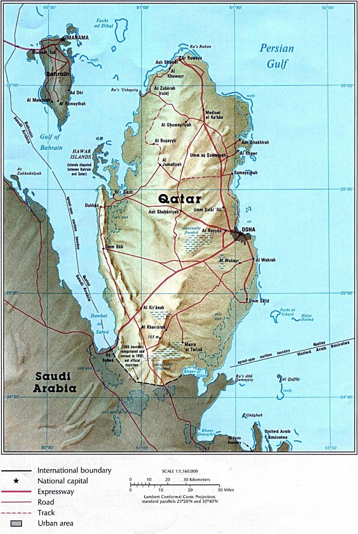 Карта Катара дарозе 